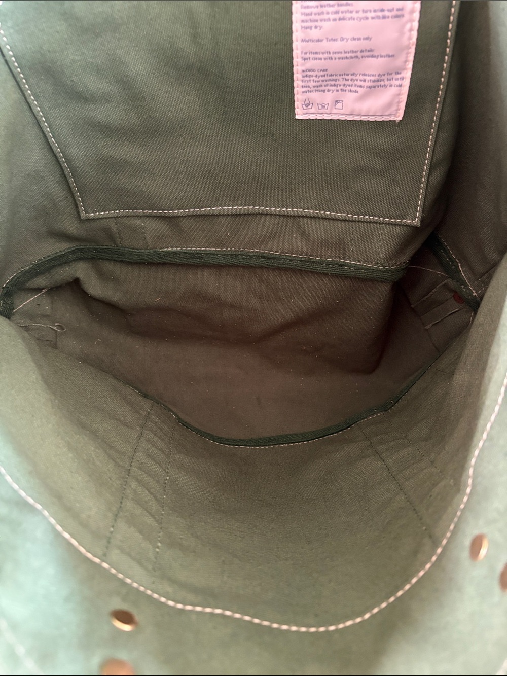 Immodest Cotton Small East West Tote in Pine - Picture 6 of 10